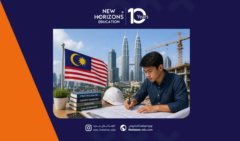 كل ما تحتاجه عن دراسة الهندسة المدنية في ماليزيا 2026